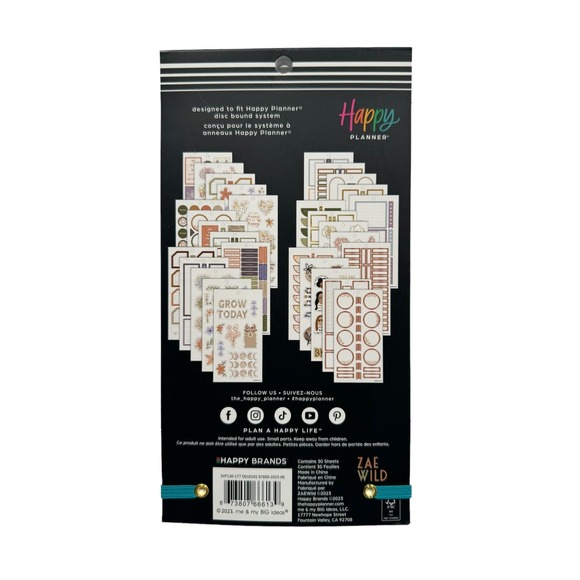 Happy Planner Classic Sticker Sheets Painted Blossoms 513 Pieces by Zae Wild - Picture 2 of 2